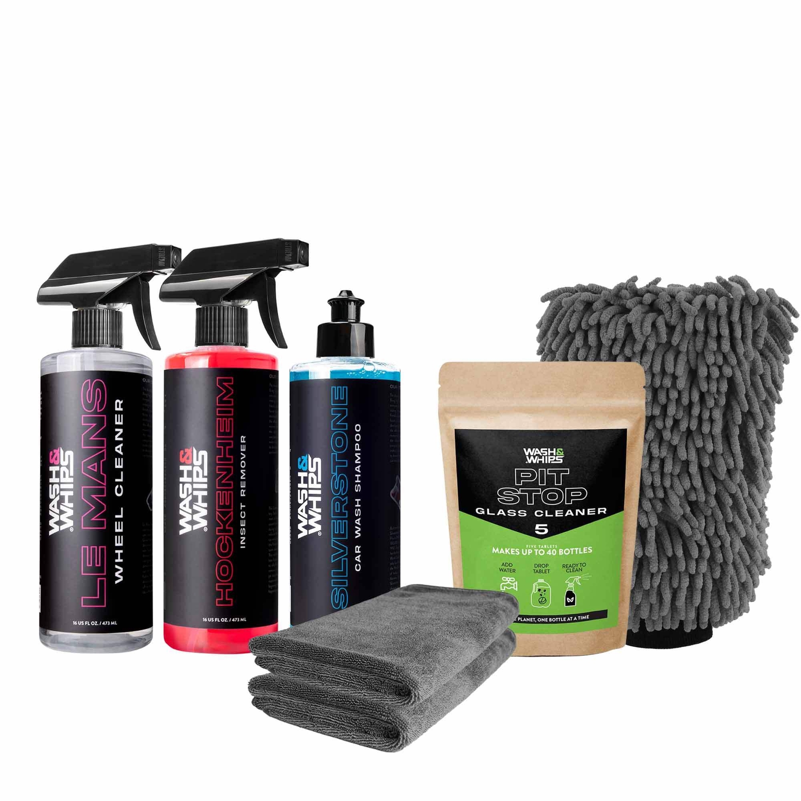 New Starter Car Exterior Wash Kit - Quick & Easy Results - Shampoo, Wheel Cleane