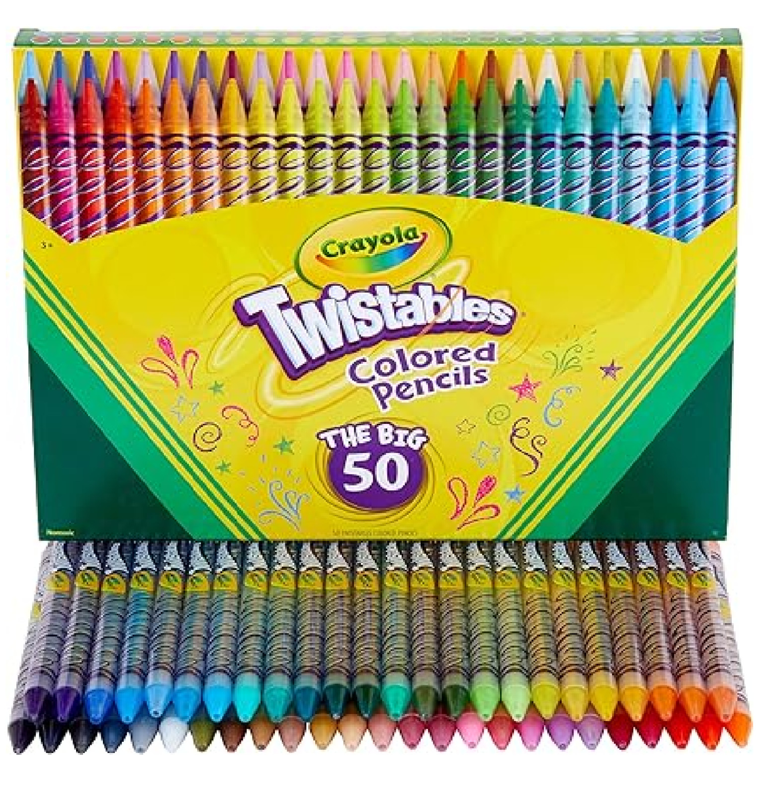 Crayola Twistables Colored Pencil Set 50ct No Sharpen Colored Pencils For Kids