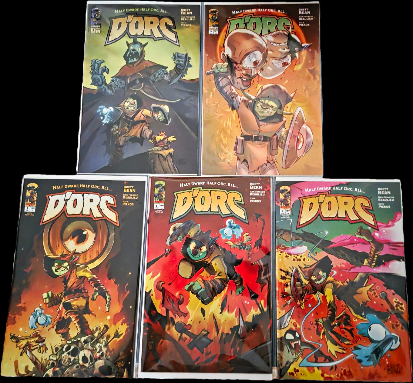 D'ORC #1 Lot Of 3 Trade Variants, D'ORC #2 And D'ORC #3 COMIC BOOK LOT