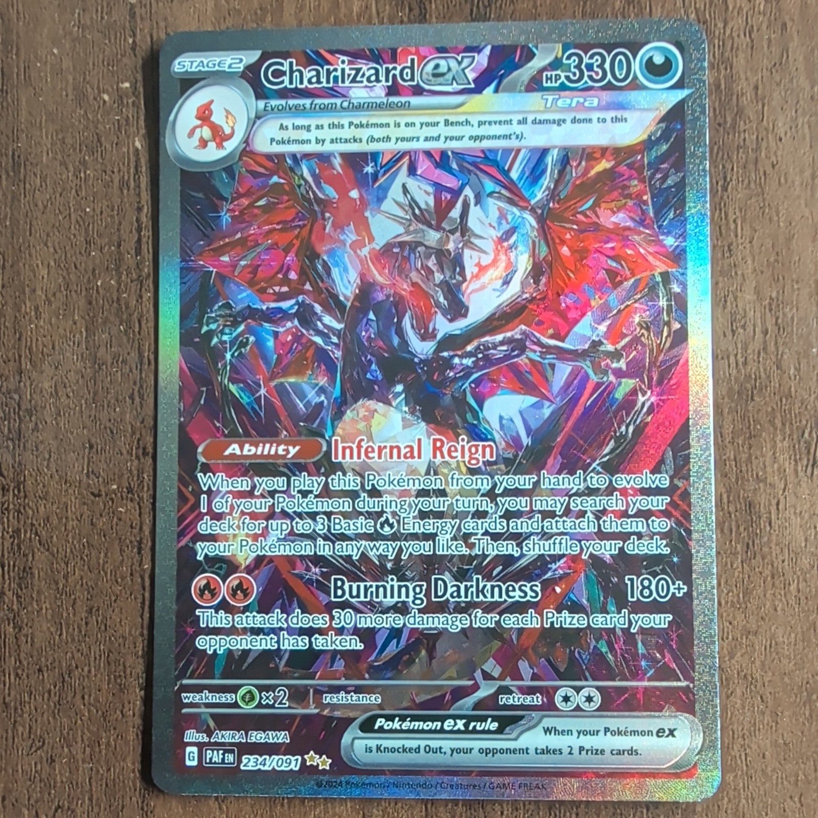 2024 Pokemon Paldean Fates Charizard ex #234/091 