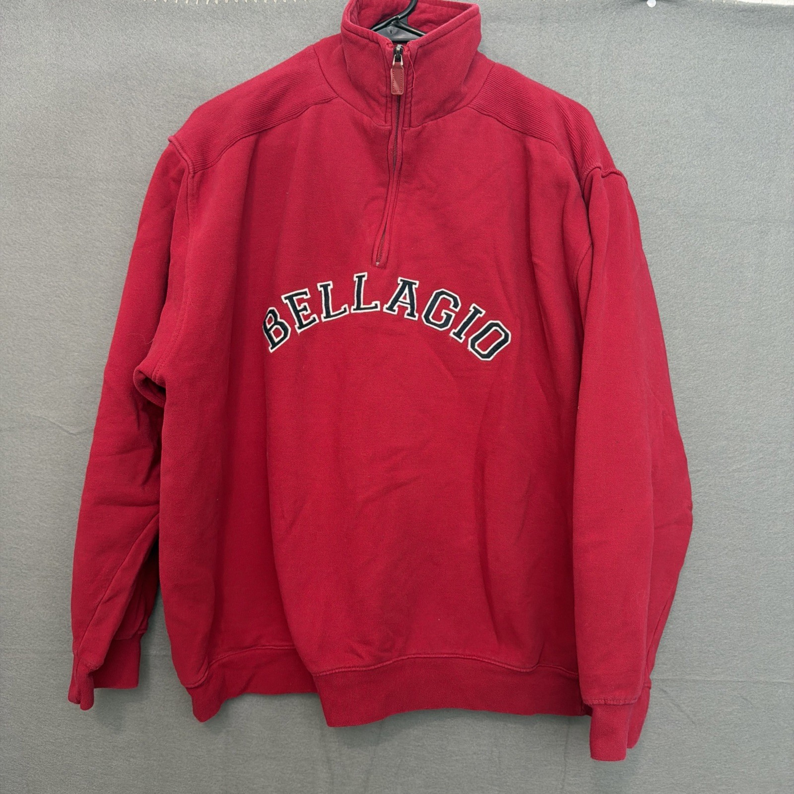 BELLAGIO Fleece - Red 1/4 Quarter Zip Sweatshirt Hoodie Size XL Nice BELLAGIO Fleece - Red 1/4 Quarter Zip Sweatshirt Hoodie Size XL Nice