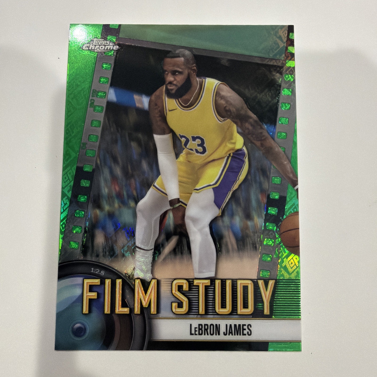 Topps 2024-25 Chrome Green Topps logo Refractor Film Study LeBron James #FS-6