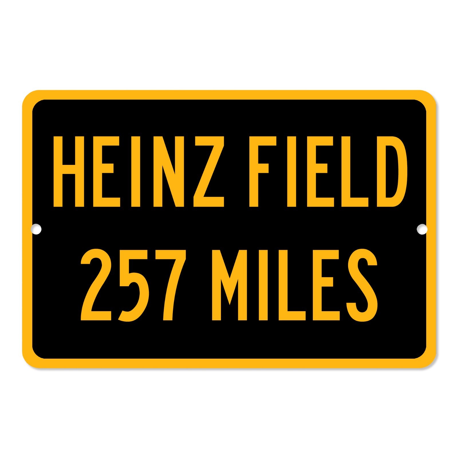 Heinz Field Custom Distance Mileage Sign Pittsburg Steelers Football Fan Gift