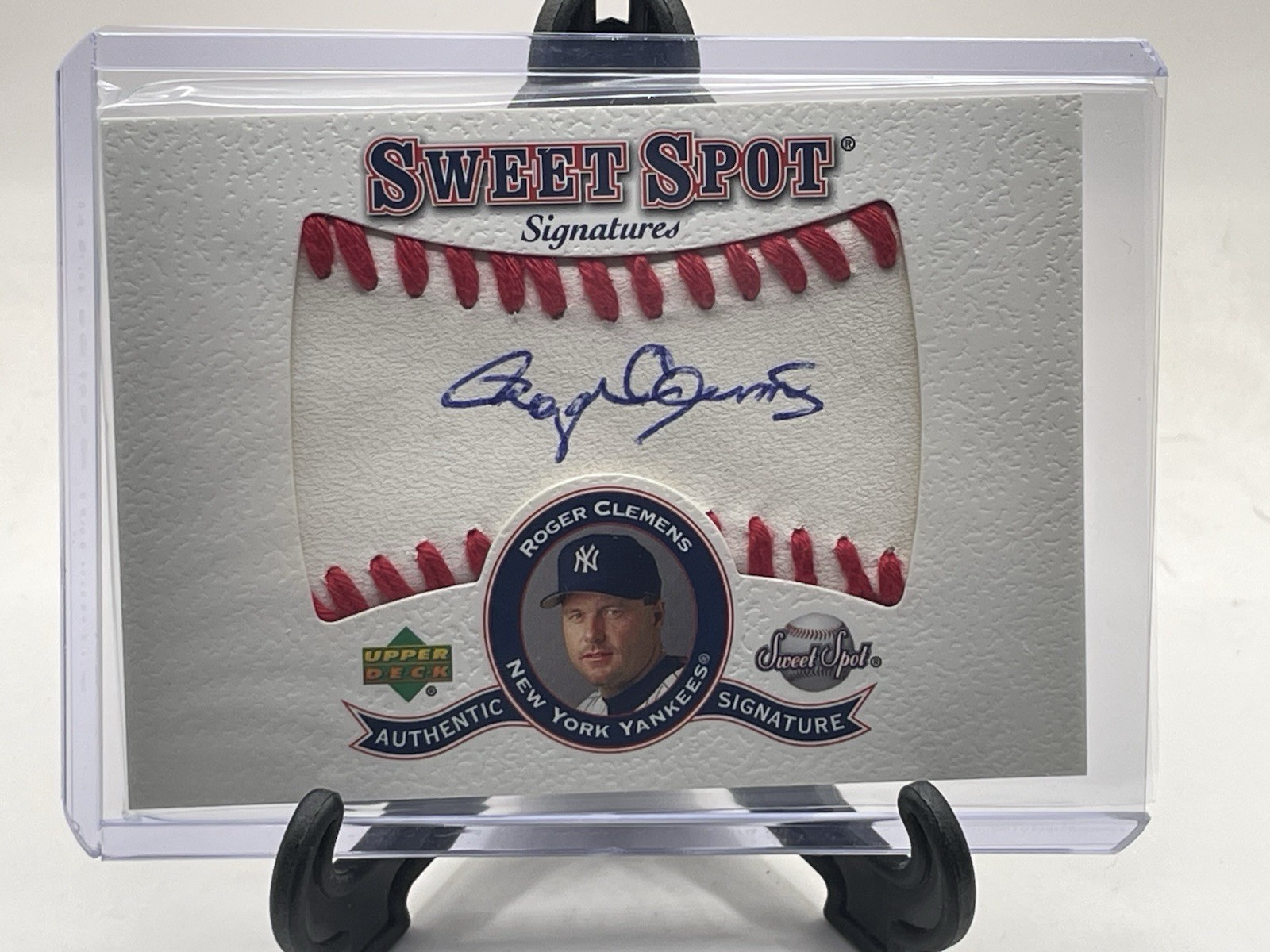 2001 Upper Deck Sweet Spot Signatures S-RC Roger Clemens Auto New York Yankees 2001 Upper Deck Sweet Spot Signatures S-RC Roger Clemens Auto New York Yankees
