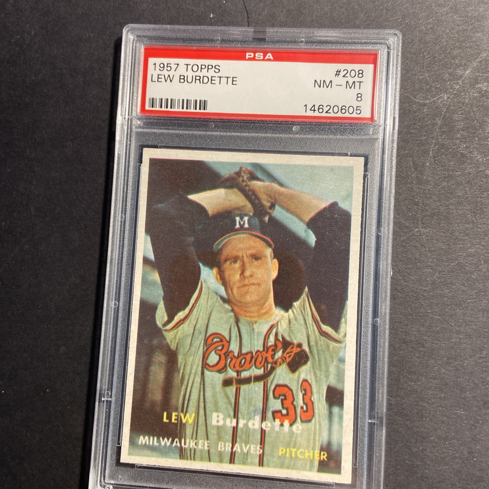 Topps 1957 Lew Burdette Psa8 Topps 1957 Lew Burdette Psa8