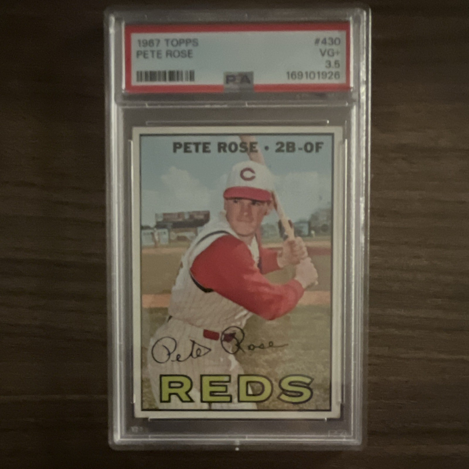 Topps 1967 - Pete Rose Cincinnati Reds Baseball [Base] #430 PSA 169101926