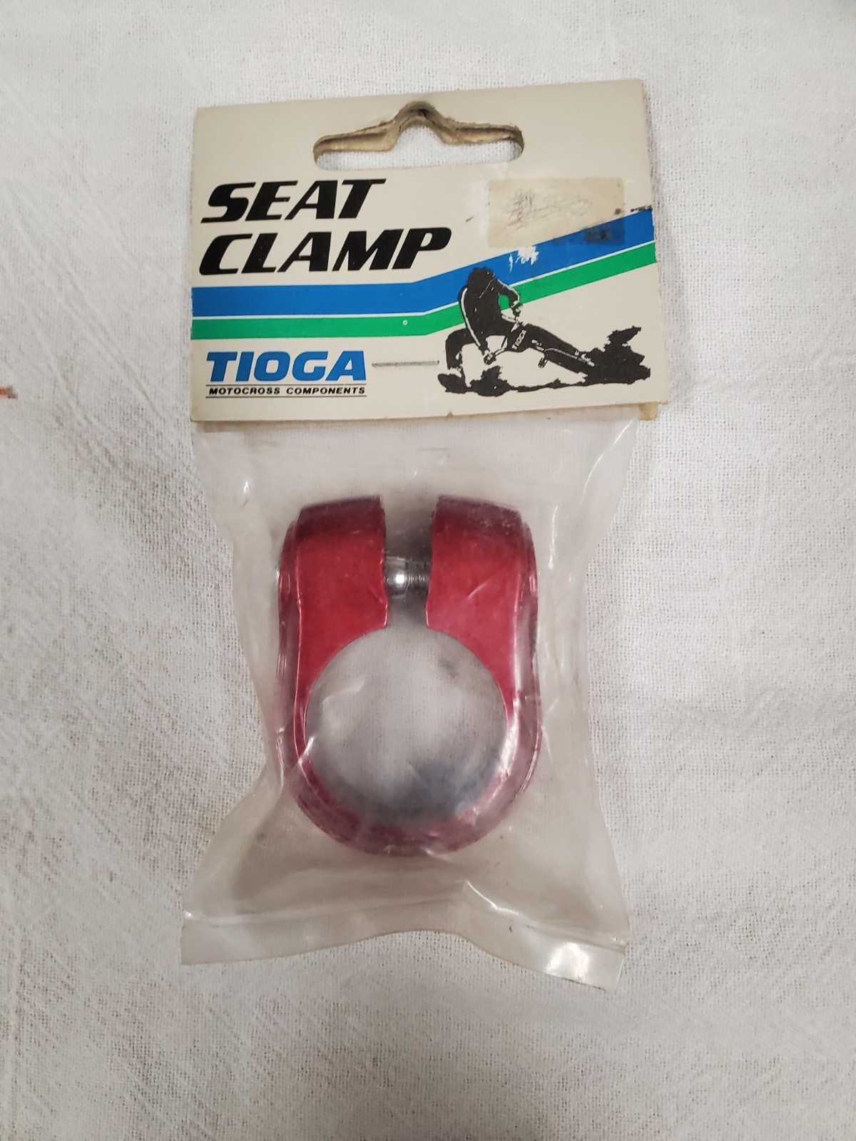 VINTAGE NOS 1980'S TIOGA MOTOCROSS SEAT POST CLAMP RED