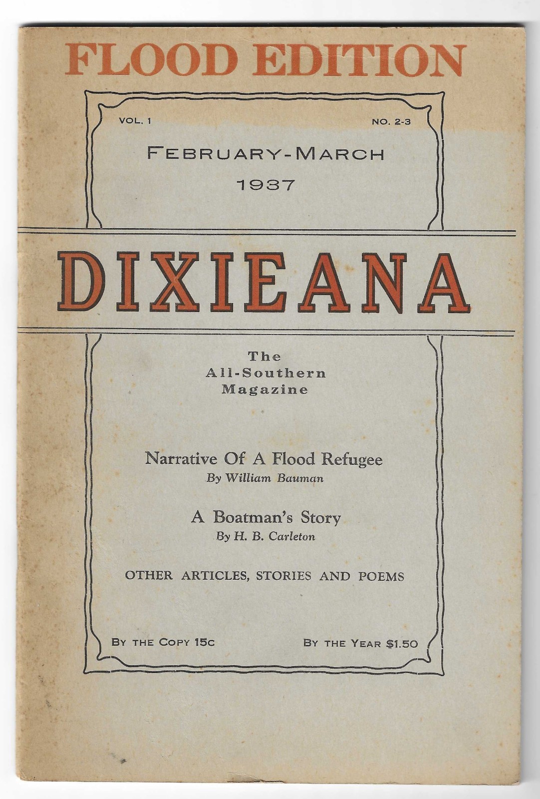 1937 Louisville KY Dixieana Magazine \