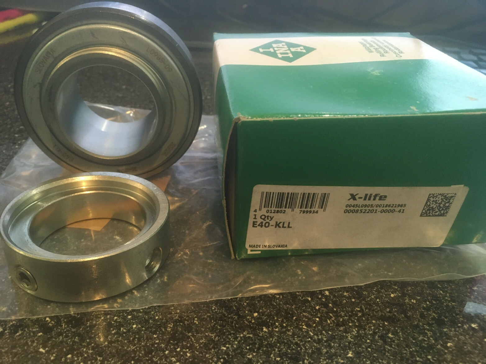 E40KLL INA New Radial Insert Ball Bearing 