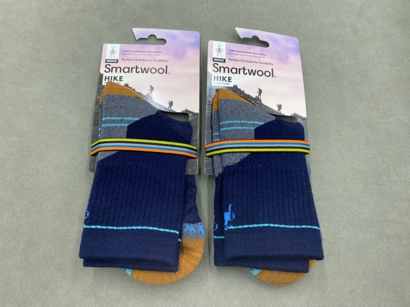 2 Pack Smartwool Midweight Hike Merino Wool Men\'s Size L Cushion Crew Socks