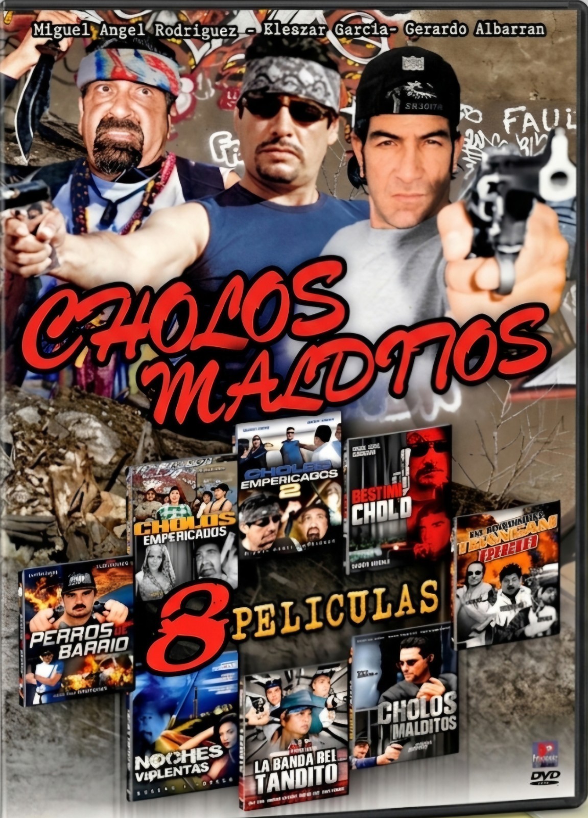 Cholos Malditos 8 Peliculas DVD 3-Disc Set Import R17