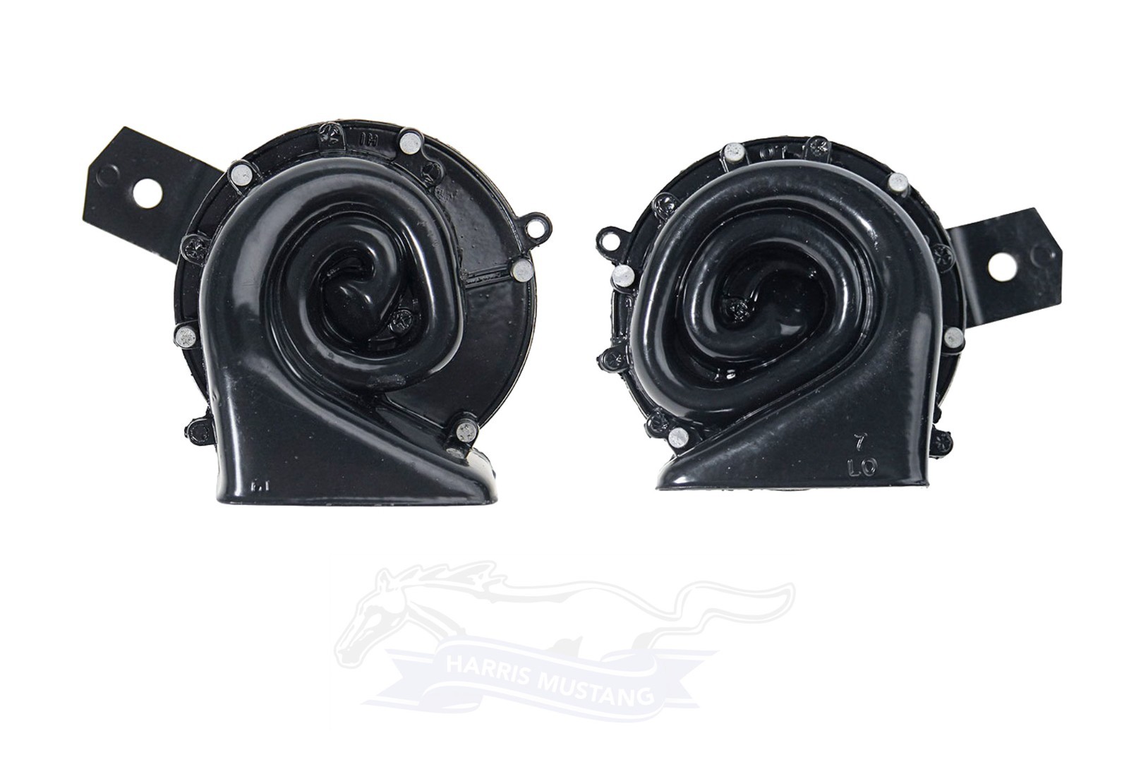 65 66 Mustang Horn Assembly Pair - LH & RH - High & Low- C5ZZ-13832 C5ZZ-13833
