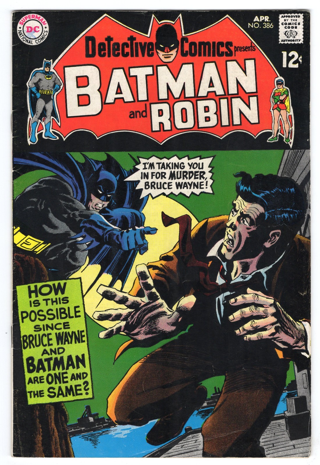 Detective Comics 386 1969 DC Comics F+ 6.5 Robin Batman Commissioner Gordon