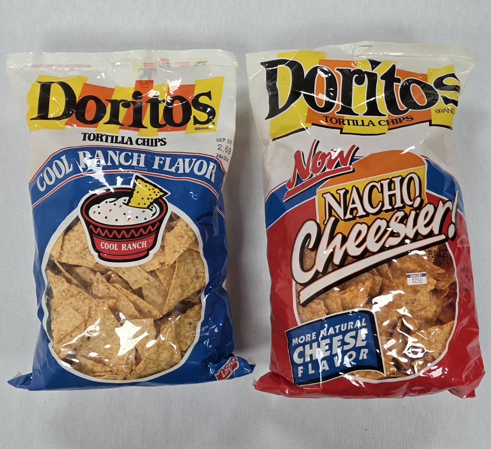 Vintage 1980s Doritos Cool Ranch Nacho Cheesier Sealed Bags Chips 1984 Lot