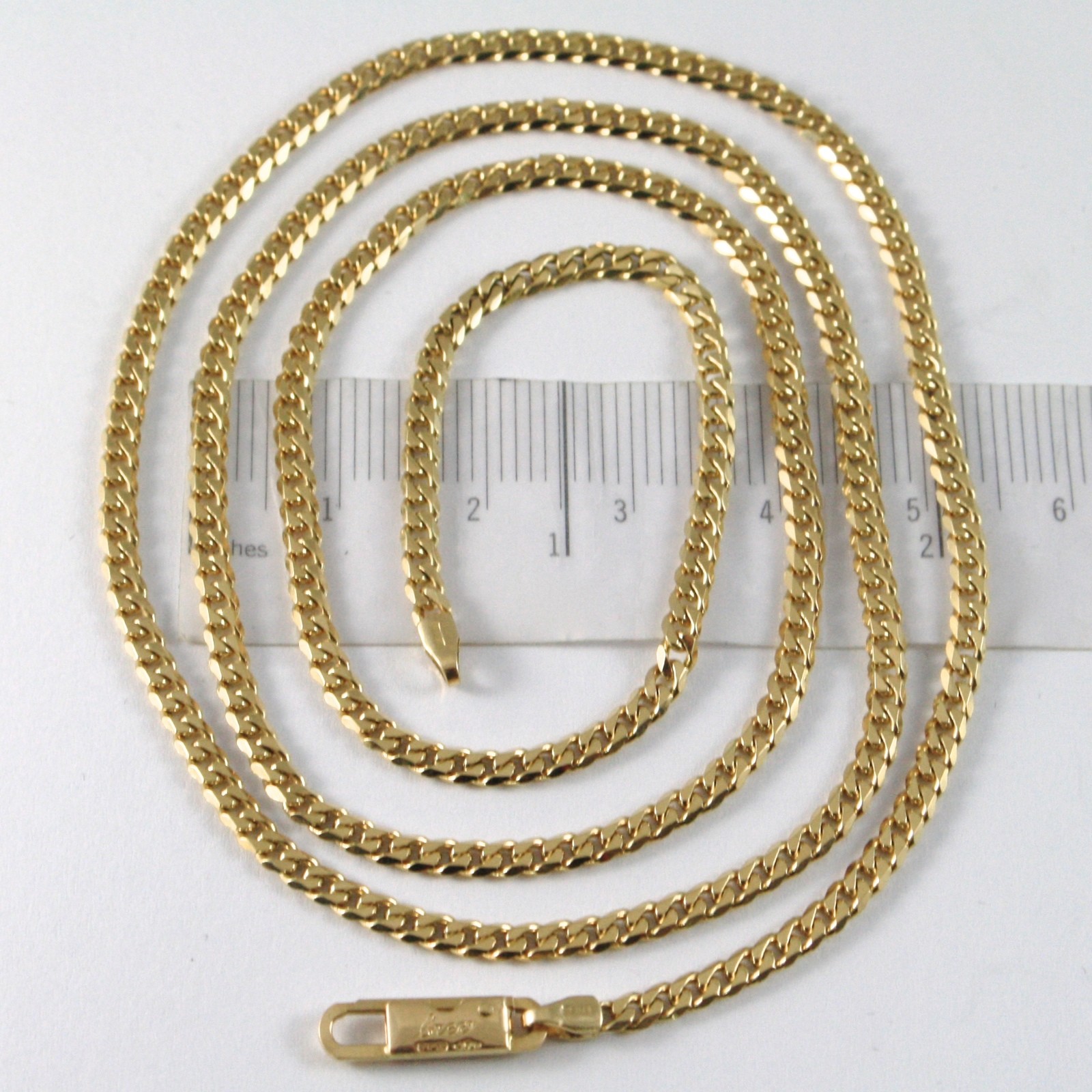 MASSIVE 18K GOLD GOURMETTE CUBAN CURB CHAIN 2.8 MM 24 IN. NECKLACE MADE IN ITALY