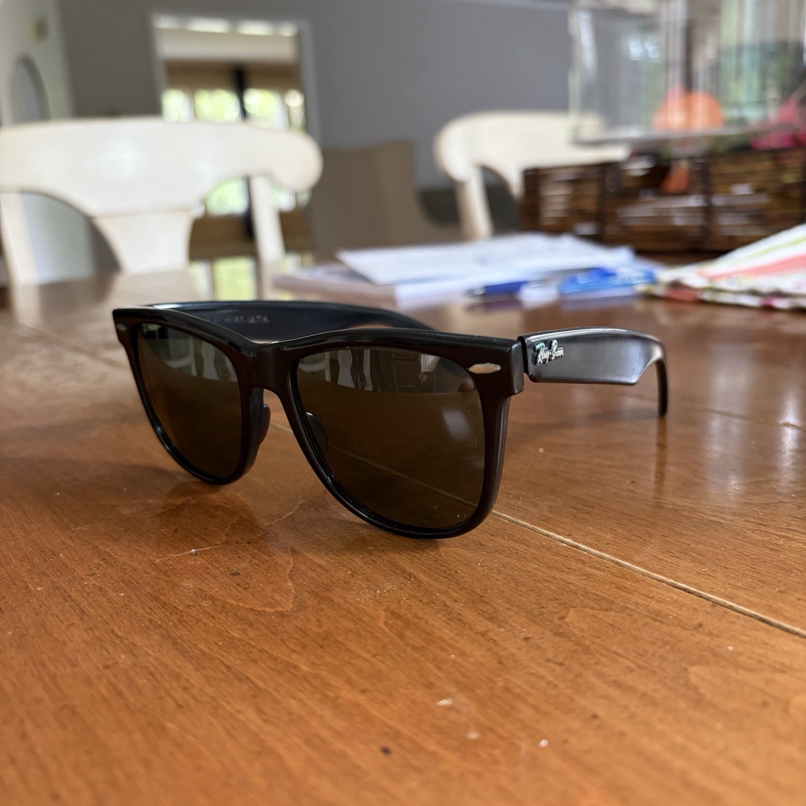 Vintage B&L Ray-Ban Wayfarer II Black G-15 Sunglasses Made in USA Vintage B&L Ray-Ban Wayfarer II Black G-15 Sunglasses Made in USA