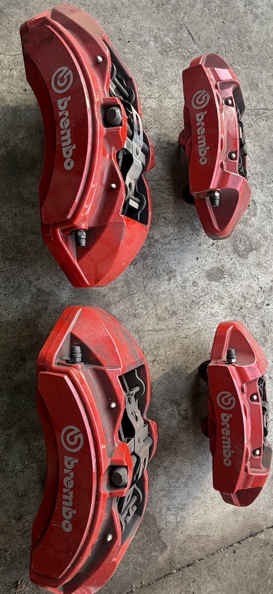 JEEP GRAND CHEROKEE SRT OEM FRONT REAR BREMBO BRAKE CALIPERS SET RED