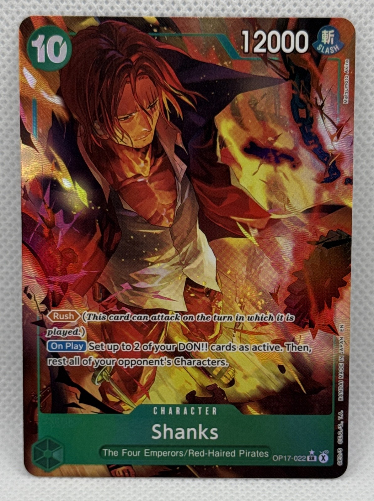 Shanks (022) (Alternate Art) OP17-022 The World\'s Strongest Warriors Foil Shanks (022) (Alternate Art) OP17-022 The World\'s Strongest Warriors Foil