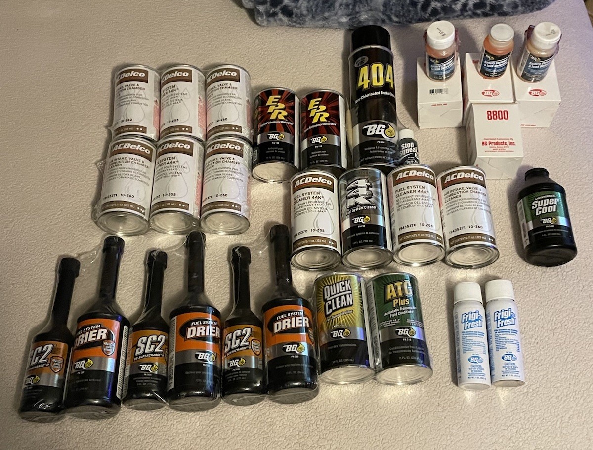 23 BG Fluids Car Kit-44K-EPR-Fuel System Cleaner- Battery Kit- Frigi Fresh-ATC