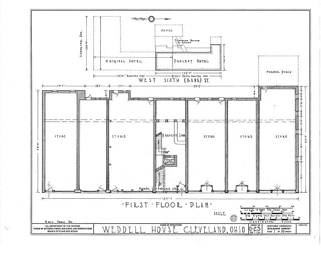 Photo:Cleveland Ohio Peter Weddell House West Sixth St 1900s Floor Plan