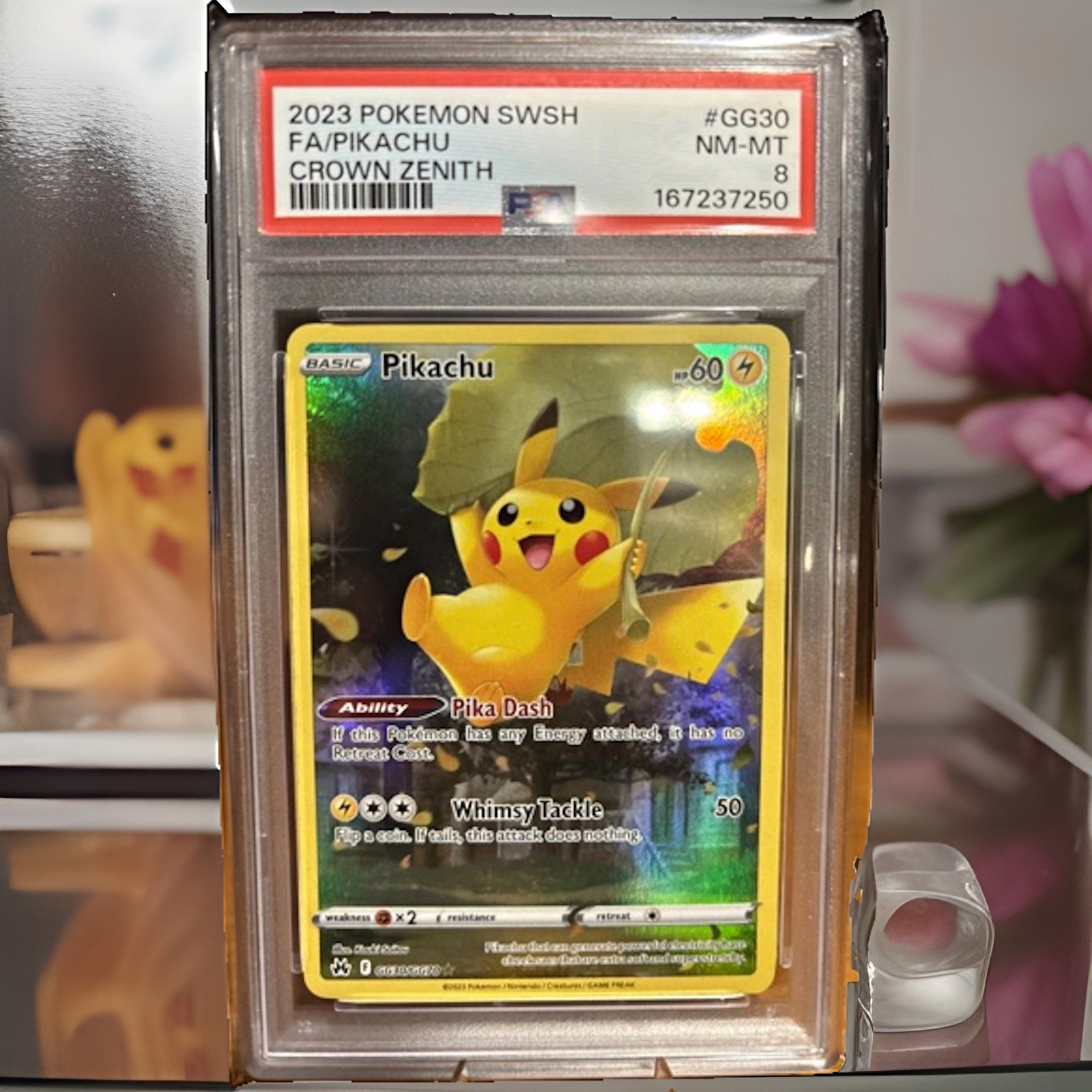 Pokemon TCG 2023 Crown Zenith Galarian Gallery Pikachu GG30/GG70 Holo PSA 8 EN