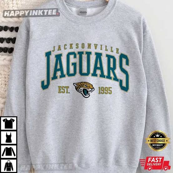Jacksonville Jaguars Football Team Super Bowl Ash Crewneck Sweatshirt 90s RM3014