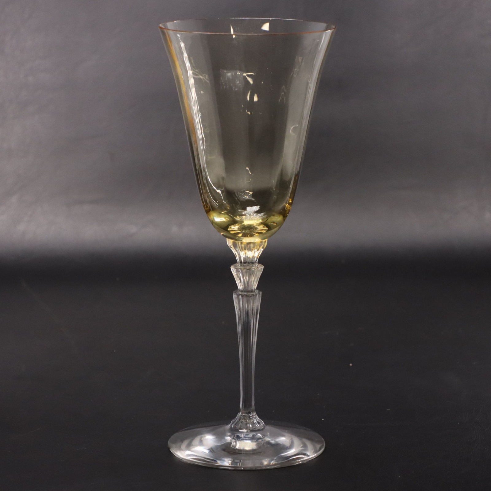 Fostoria Topaz 5099-5299 Optical Crystal Water Goblet 8 1/4\ Fostoria Topaz 5099-5299 Optical Crystal Water Goblet 8 1/4\
