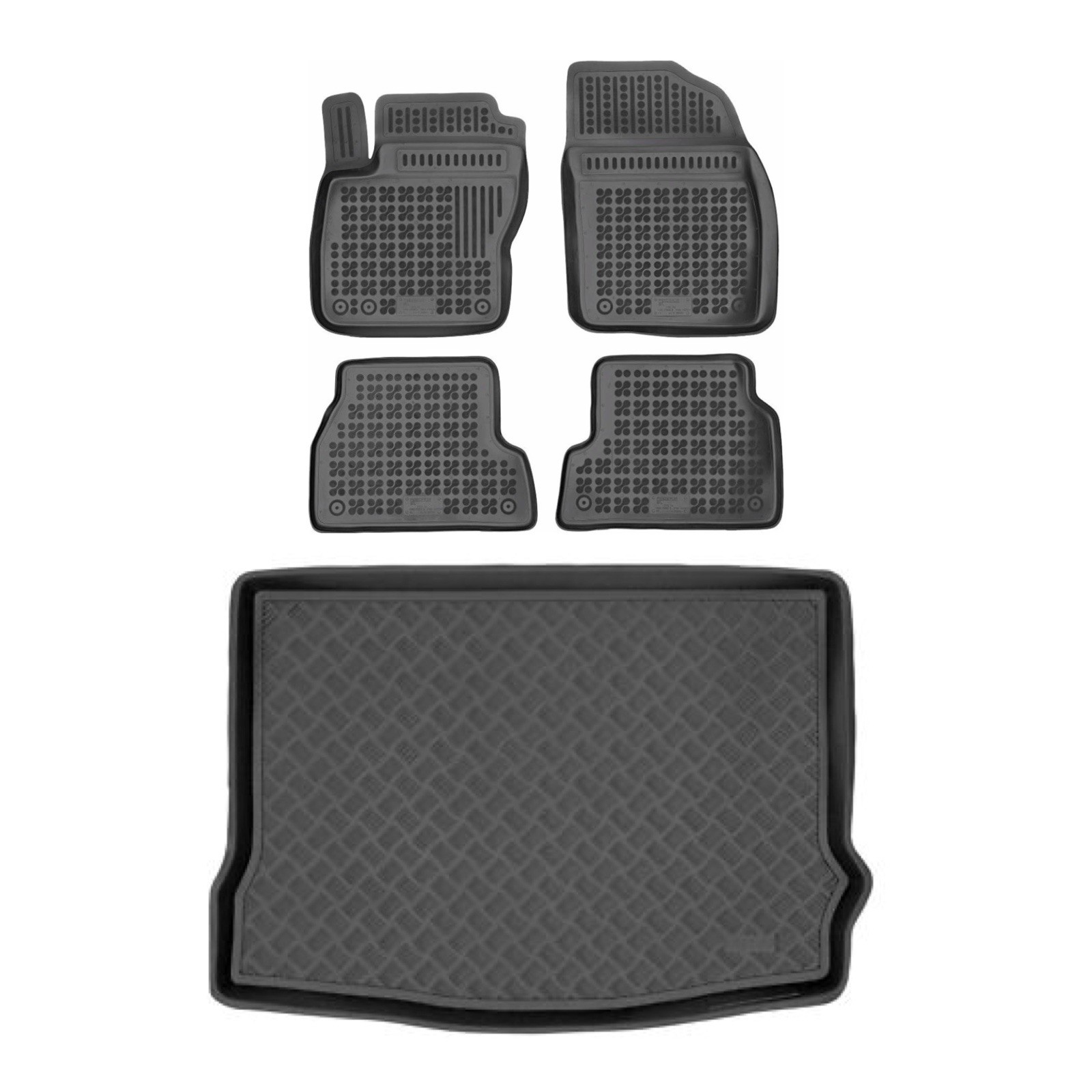 RezawPlast Floor Mats For Ford Focus 2000-2007 Hatchback ZX3 ZX5 Cargo Mat Black