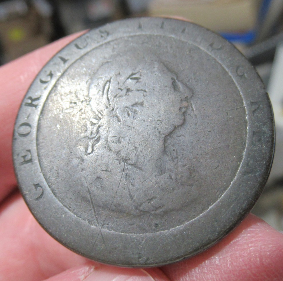 1797 Great Britain George III Cartwheel 2 Pence Copper Britannia