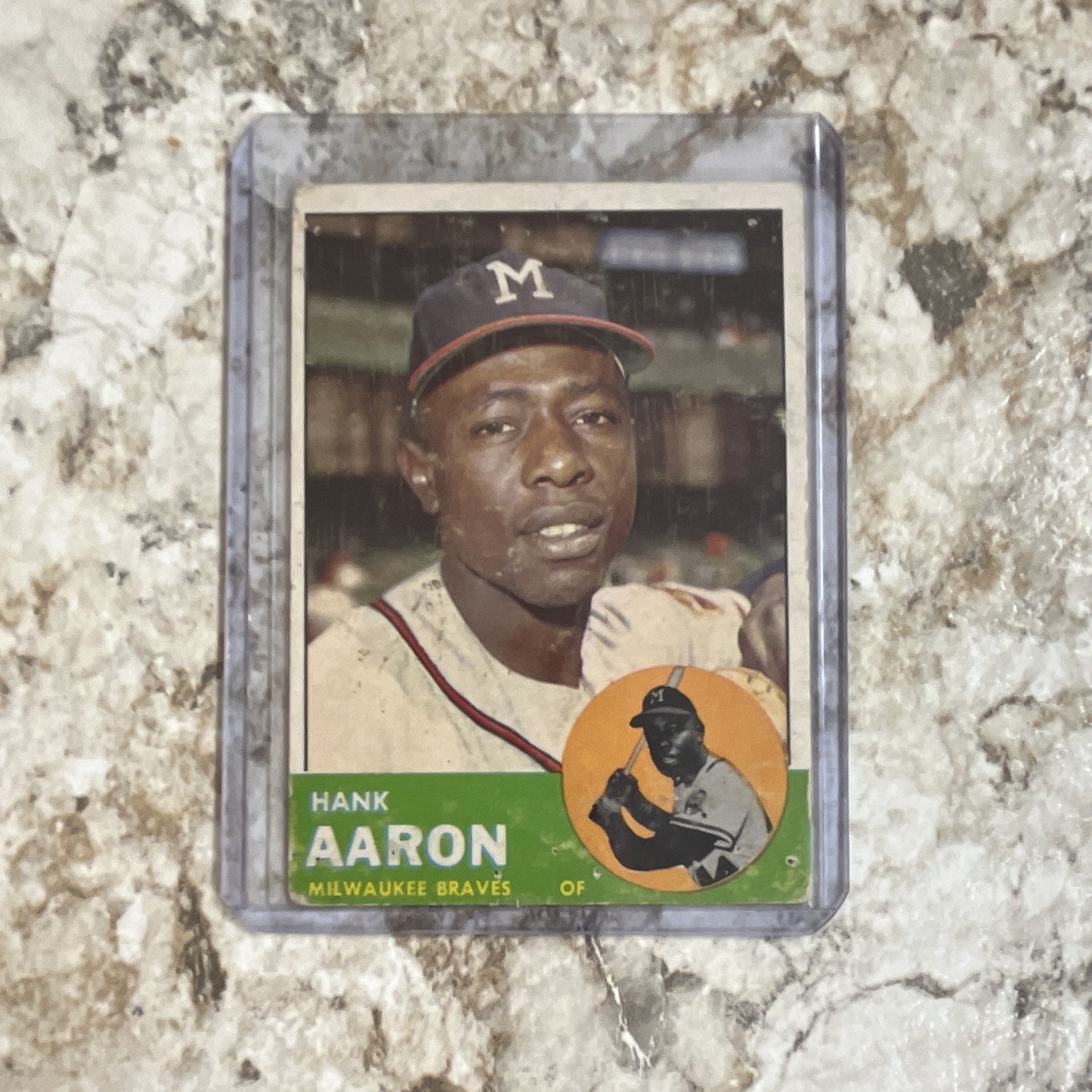 Topps 1963 Hank Aaron #390 Milwaukee Braves