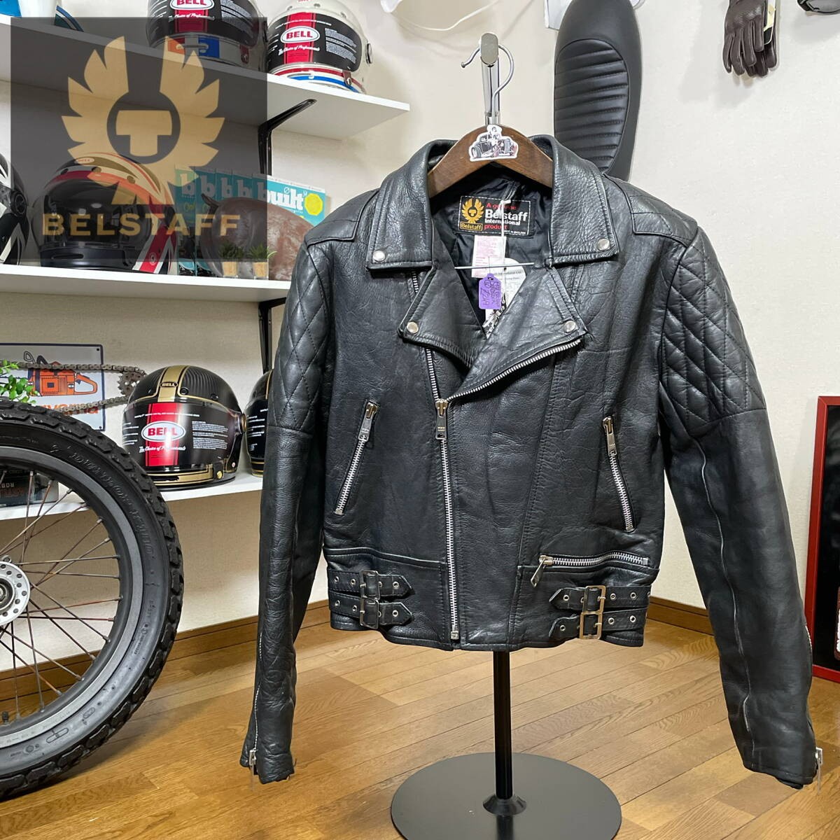 Bellstaff 1978 Vintage Leather Jacket Black/36 Deadstock, 70s Style Bellstaff 1978 Vintage Leather Jacket Black/36 Deadstock, 70s Style