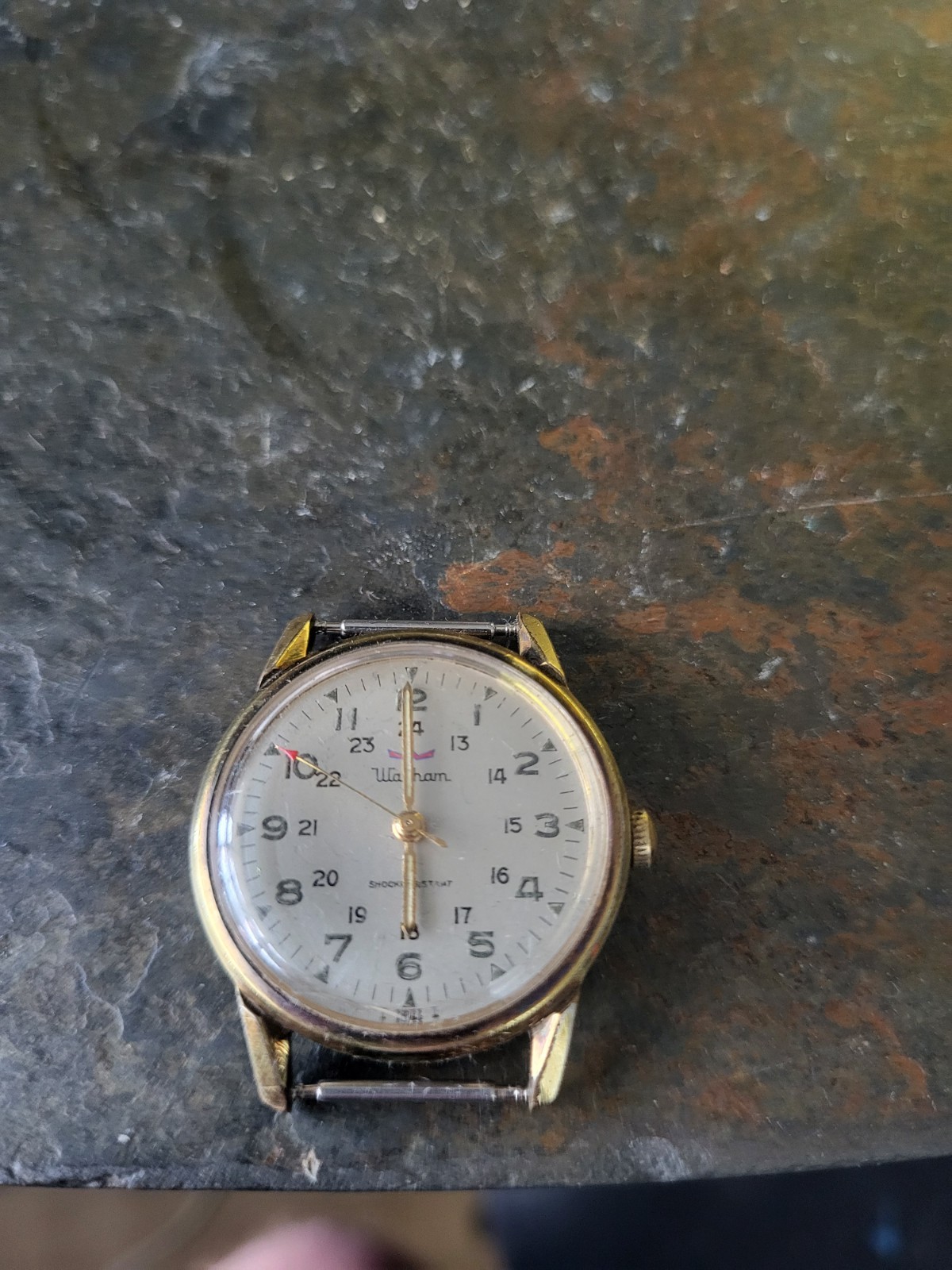vintage swiss waltham military manual wind watch runs needs service