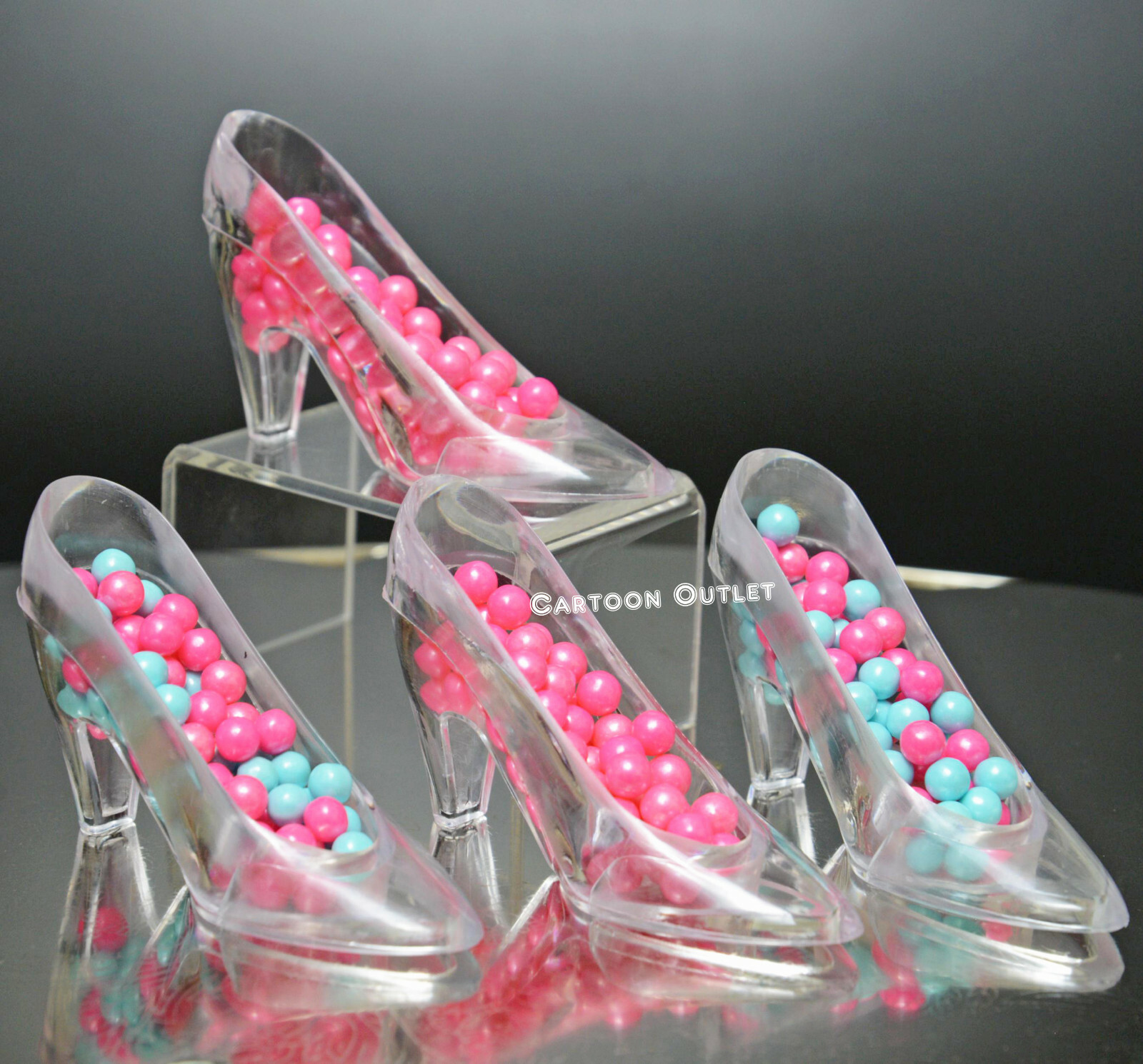 12 QUINCEANERA MIS 15 PRINCESS PARTY FAVORS CLEAR SLIPPER WEDDING SWEET 16 GIFT