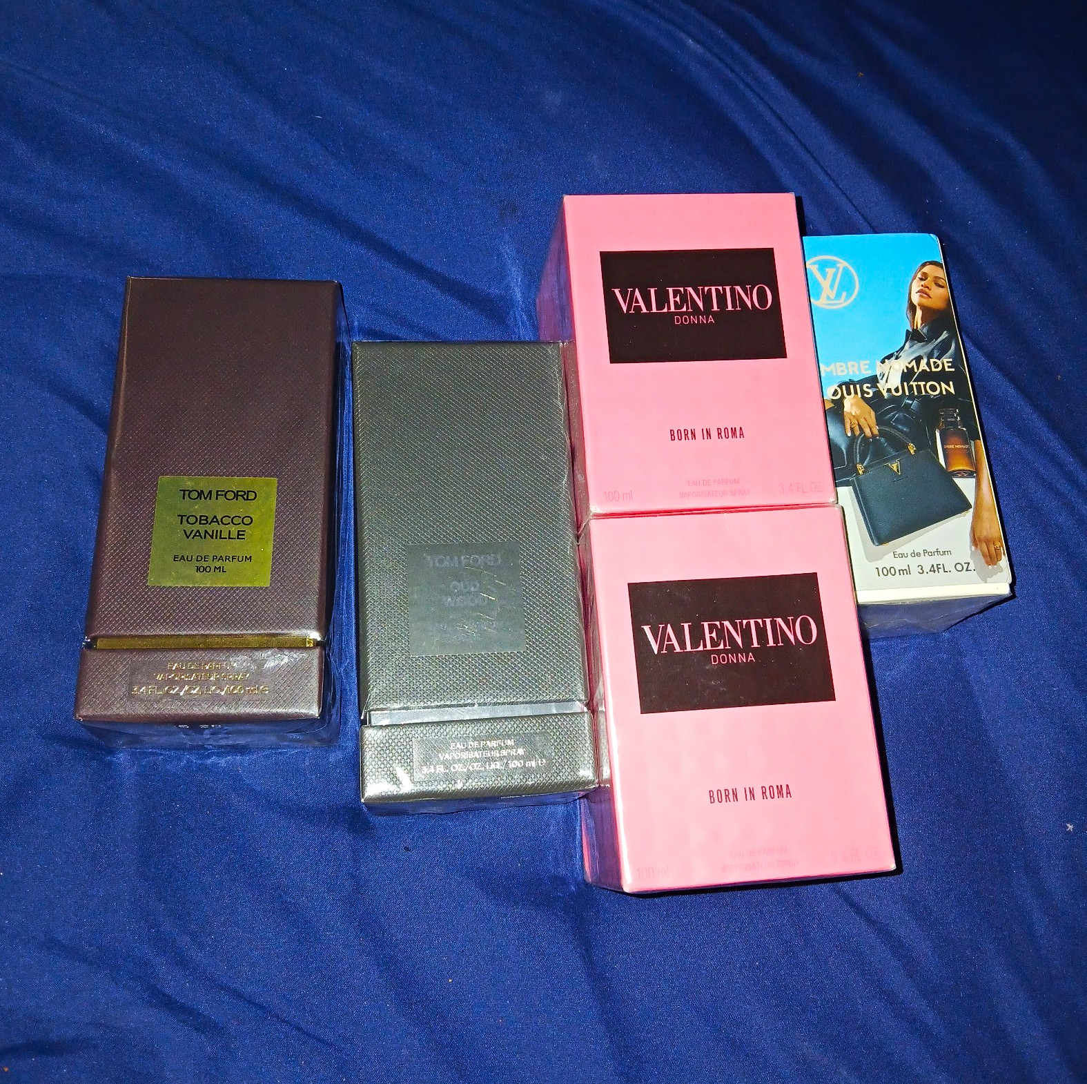 Tom Ford EDP Lot Tobacco Vanille & Oud Wood + Valentino Donna + LV Ombre