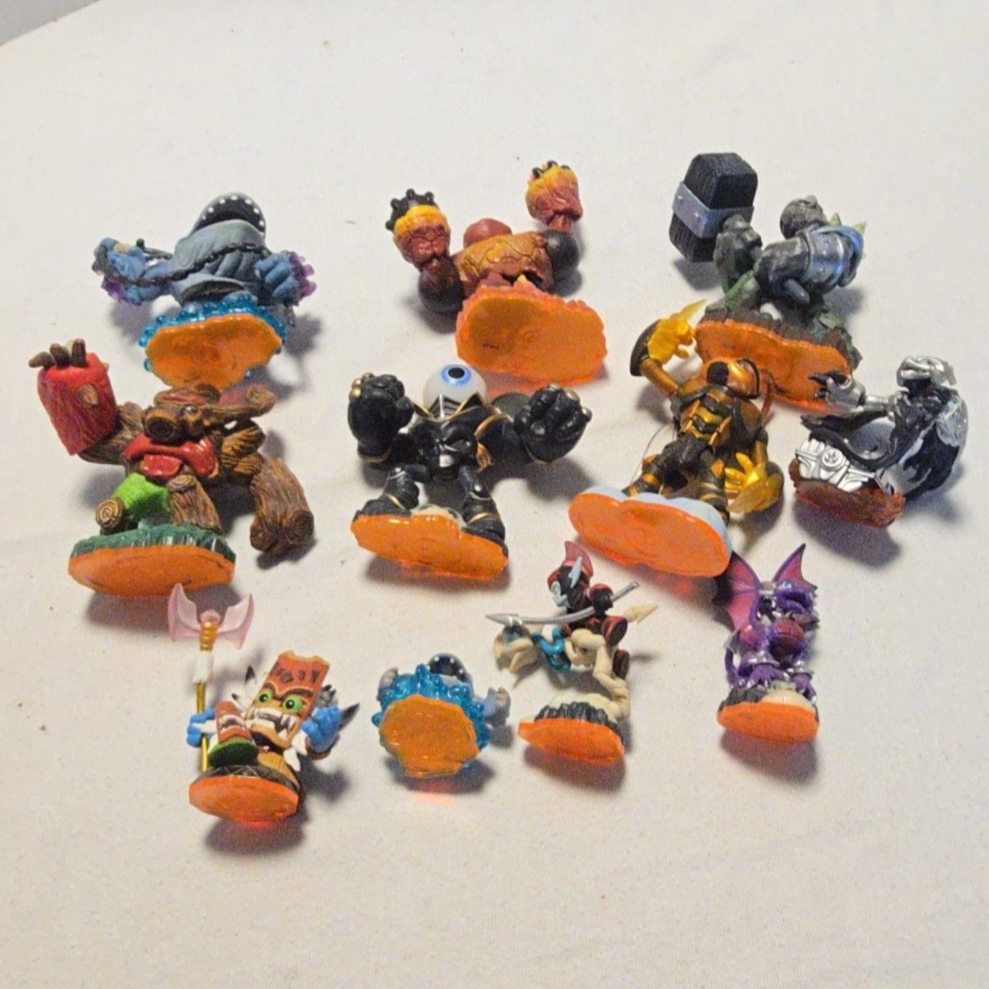Activision Skylanders Mini Character Figure Lot Video Game Toys Orange Bases