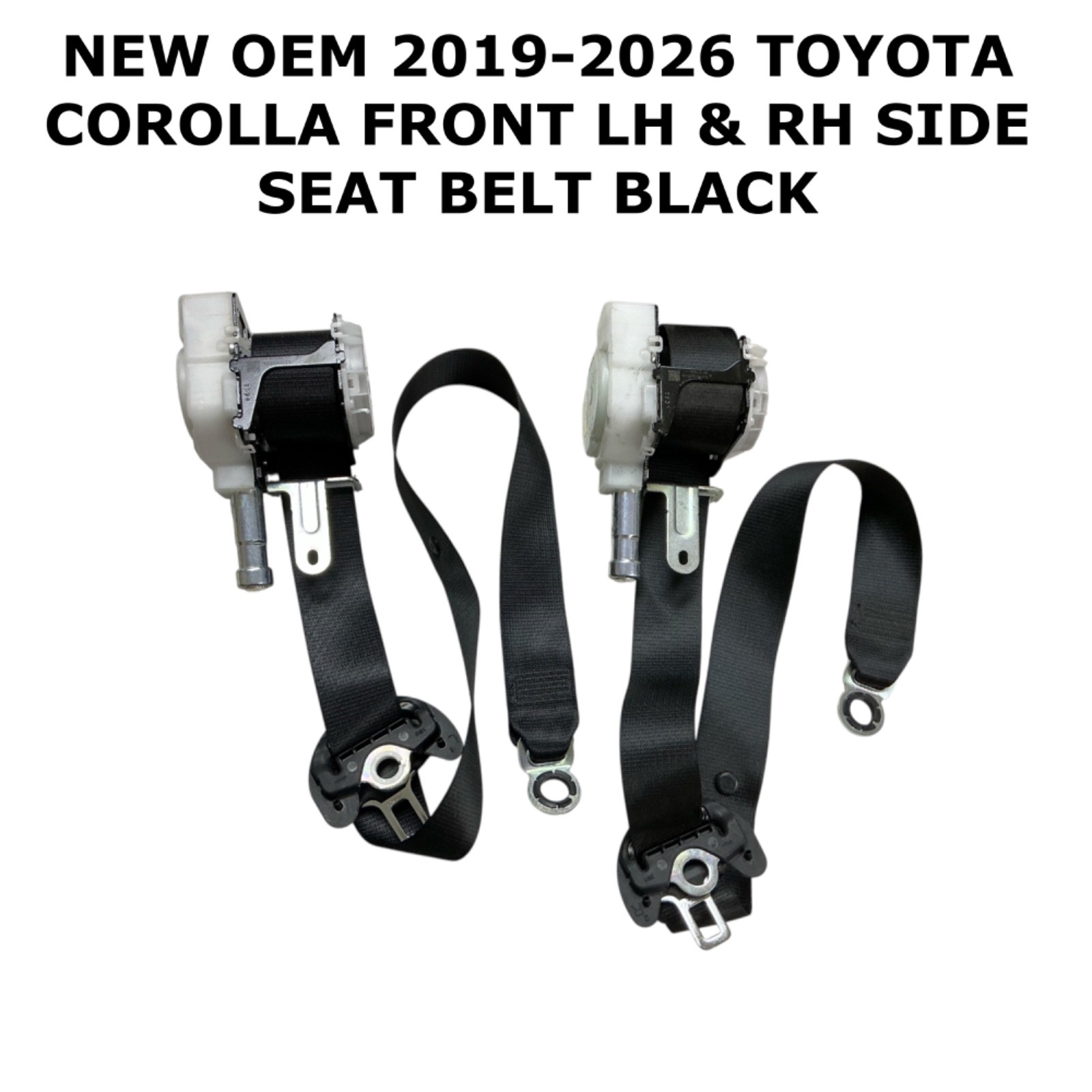 2019 20 21 22 23 24 25 2026 Toyota Corolla front LH & RH side seat belt BLACK