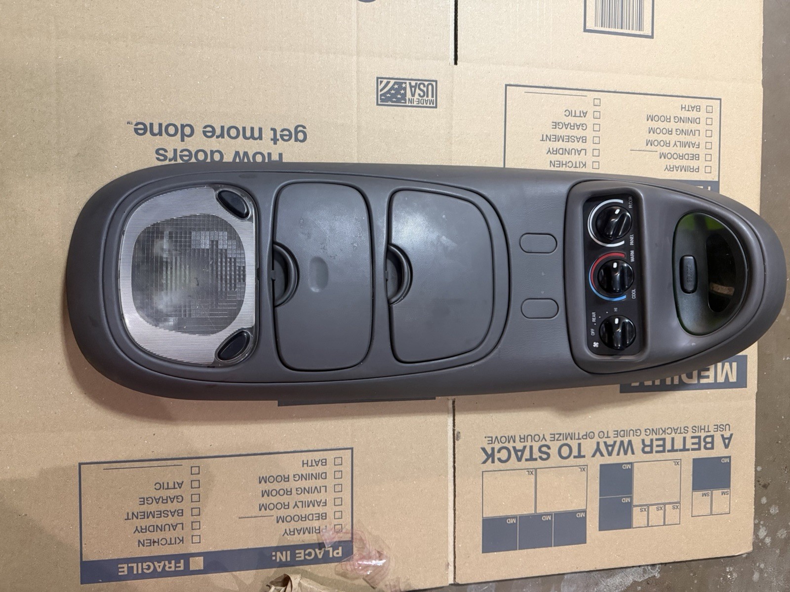 1997-2002 Ford Expedition Excursion Navigator Overhead Console Gray OEM