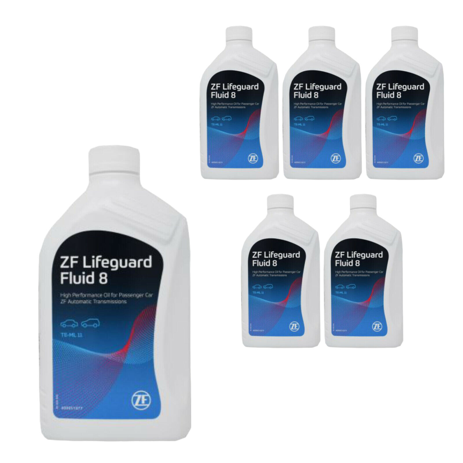 ZF Lifeguard 8 Transmission Fluid 6 Pack 1 Liter Jugs for ZF8HP45 8HP50/70 2010+