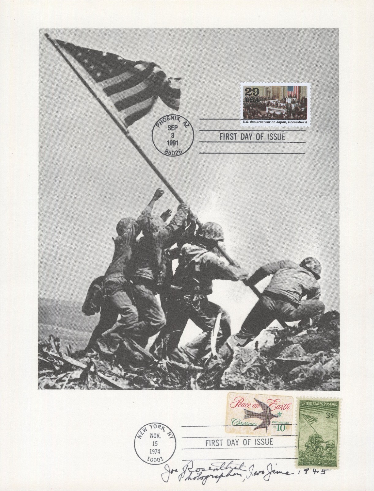 Iwo Jima: Joe Rosenthal ~ Signed \'Flag-Raising\' Photograph ~ PSA DNA