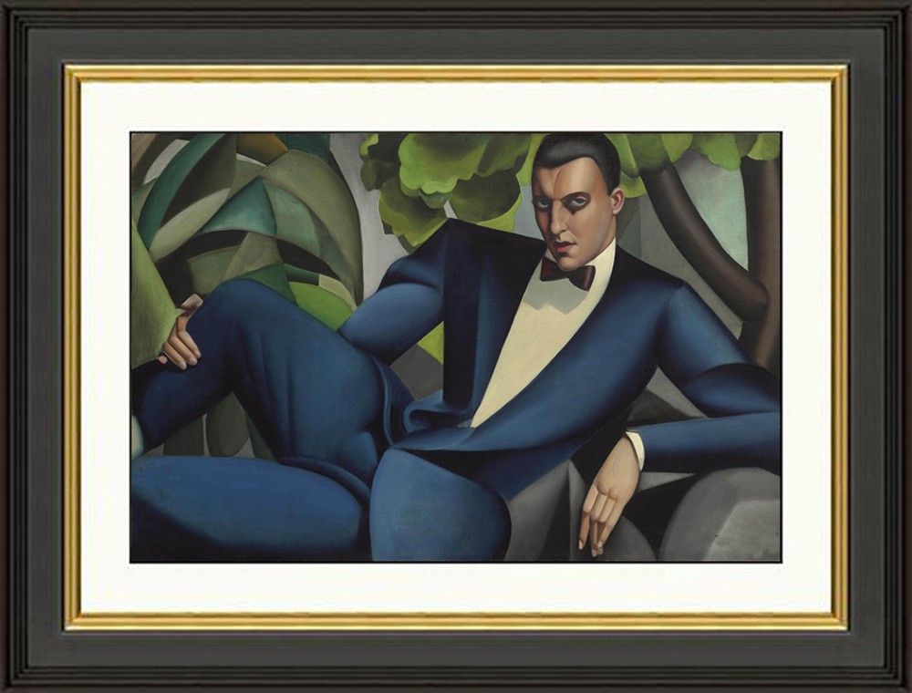 Hand Painted Oil Painting art Tamara de Lempicka Reproduction man On Canvas