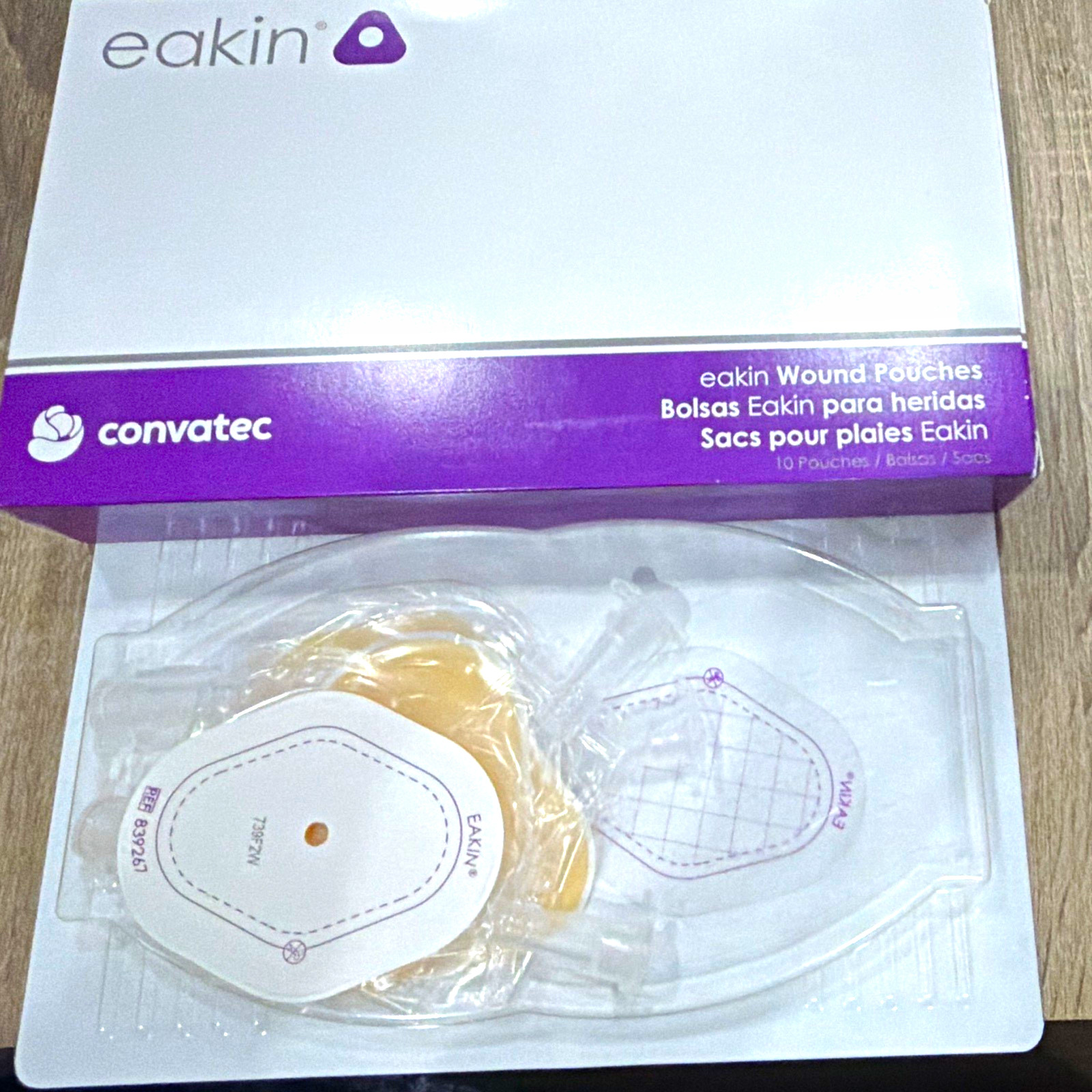 ConvaTec Eakin Wound Drainage Collector Pouch 839267 3.4 x 2.4 in