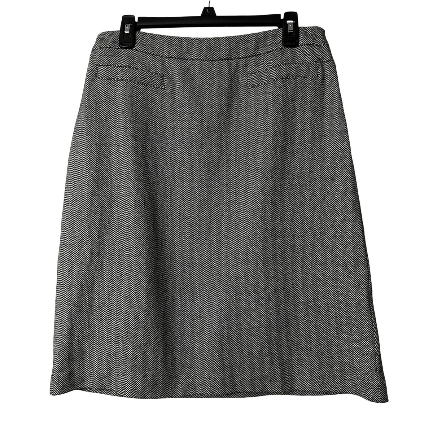 NWT Talbots Size 10 Womens Black White Casual Stretch Skirt
