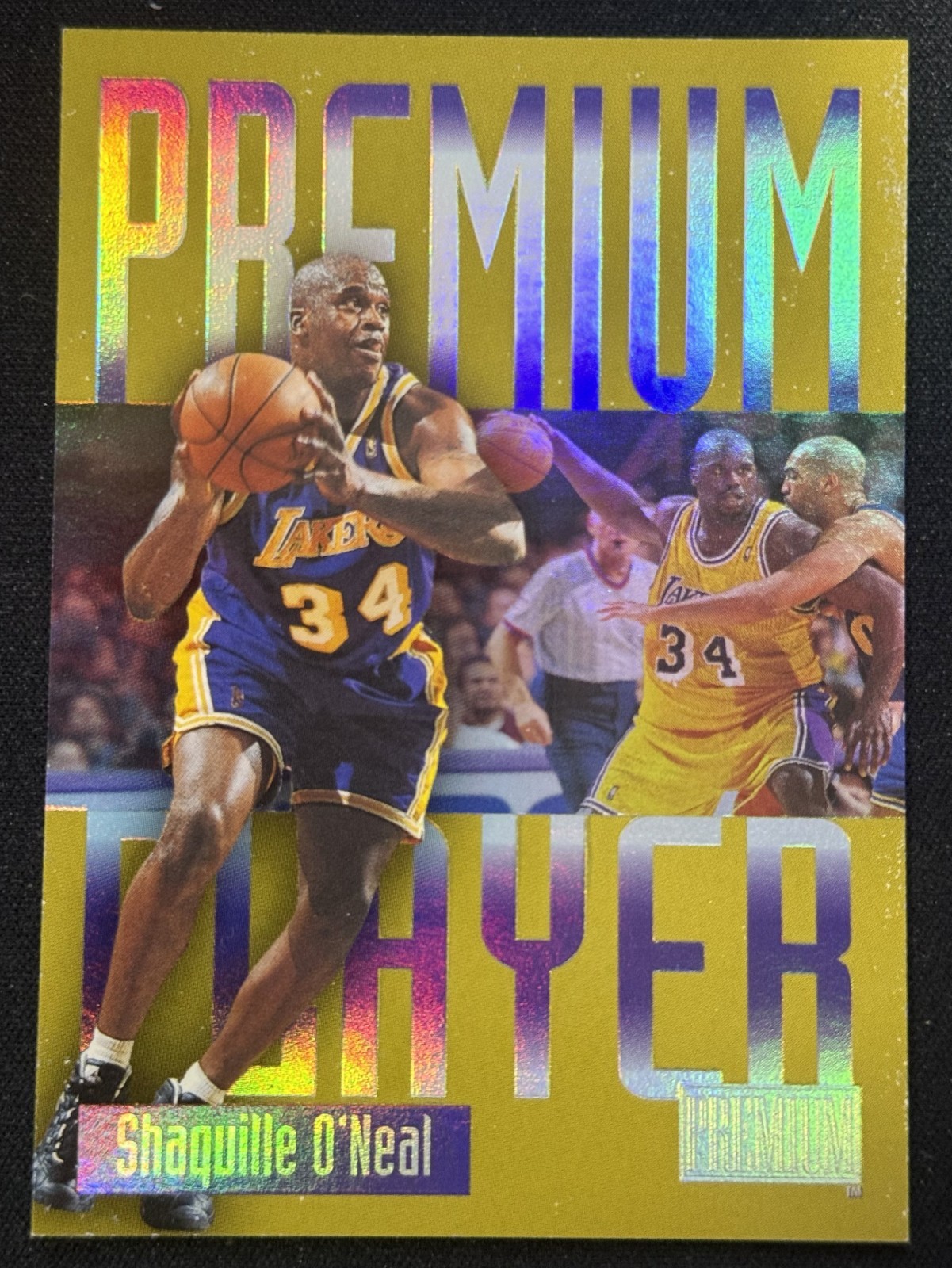 1997-98 Skybox Premium Shaquille O\'Neal Player #4 PP Lakers