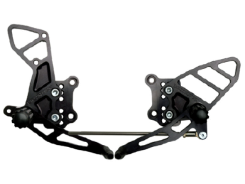 Vortex Racing Adjustable Rearsets for Suzuki SV1000 S & SV650 (03-10) - Black