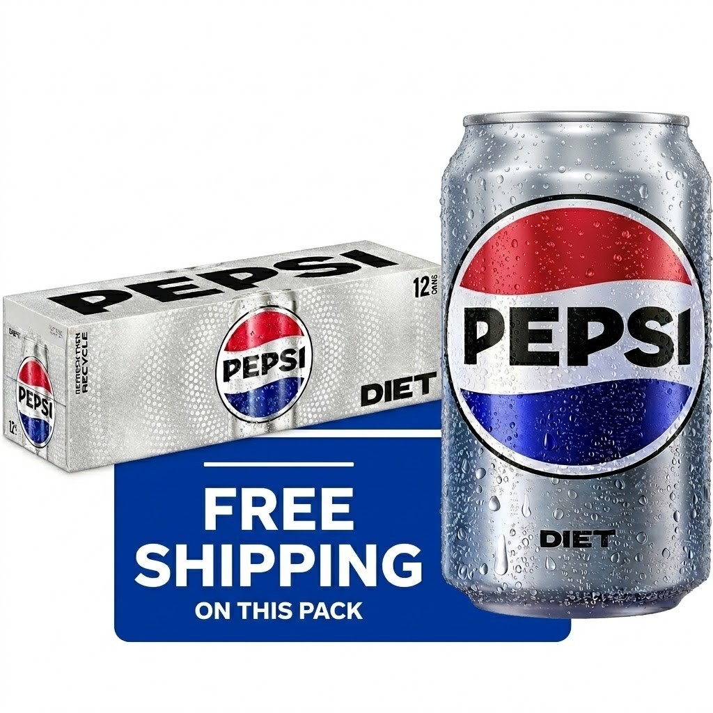 Diet Pepsi Cola Soda Pop 12 fl oz 12 Pack Cans Diet Pepsi Cola Soda Pop 12 fl oz 12 Pack Cans