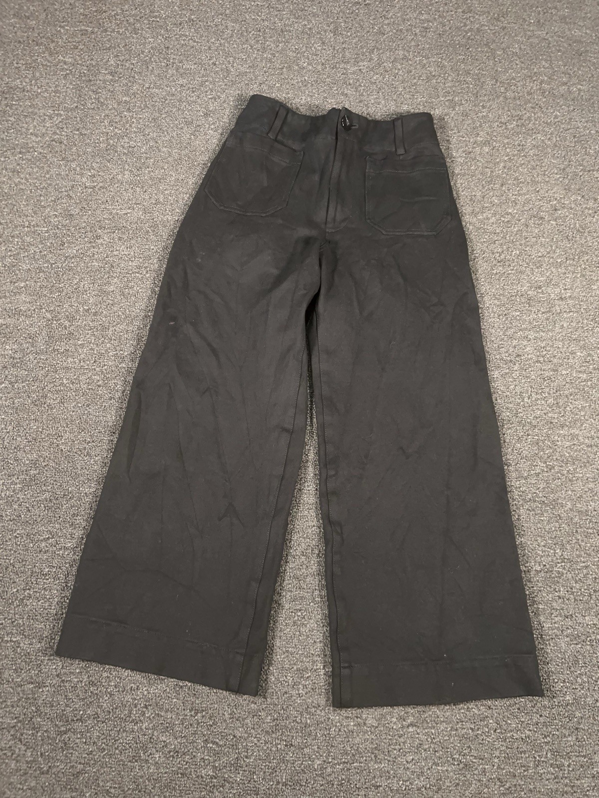 MAEVE Anthropologie Colette Wide Leg Crop Pants High Rise Women’s 27 Black