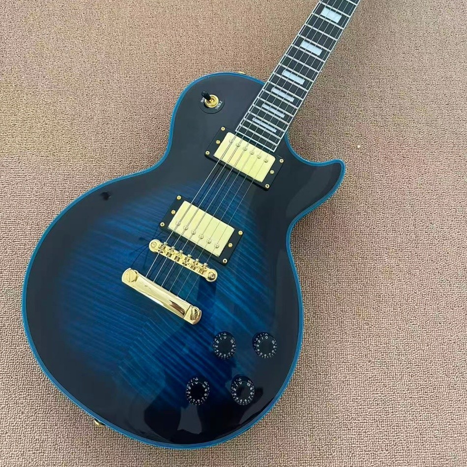 Blue Electric guitar,Rosewood Fretboard,China Shipping,Solid Mahogany Body