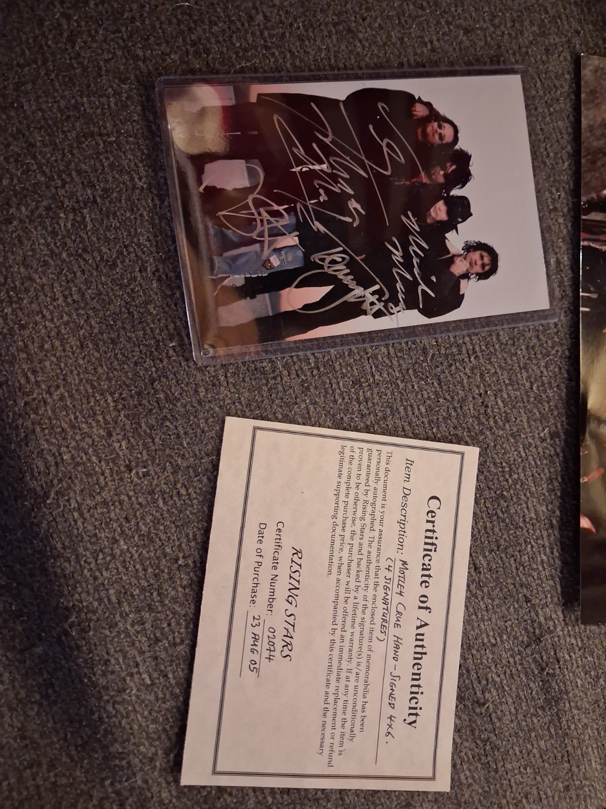 Original 1980’s Motley Crue Autographed Photo