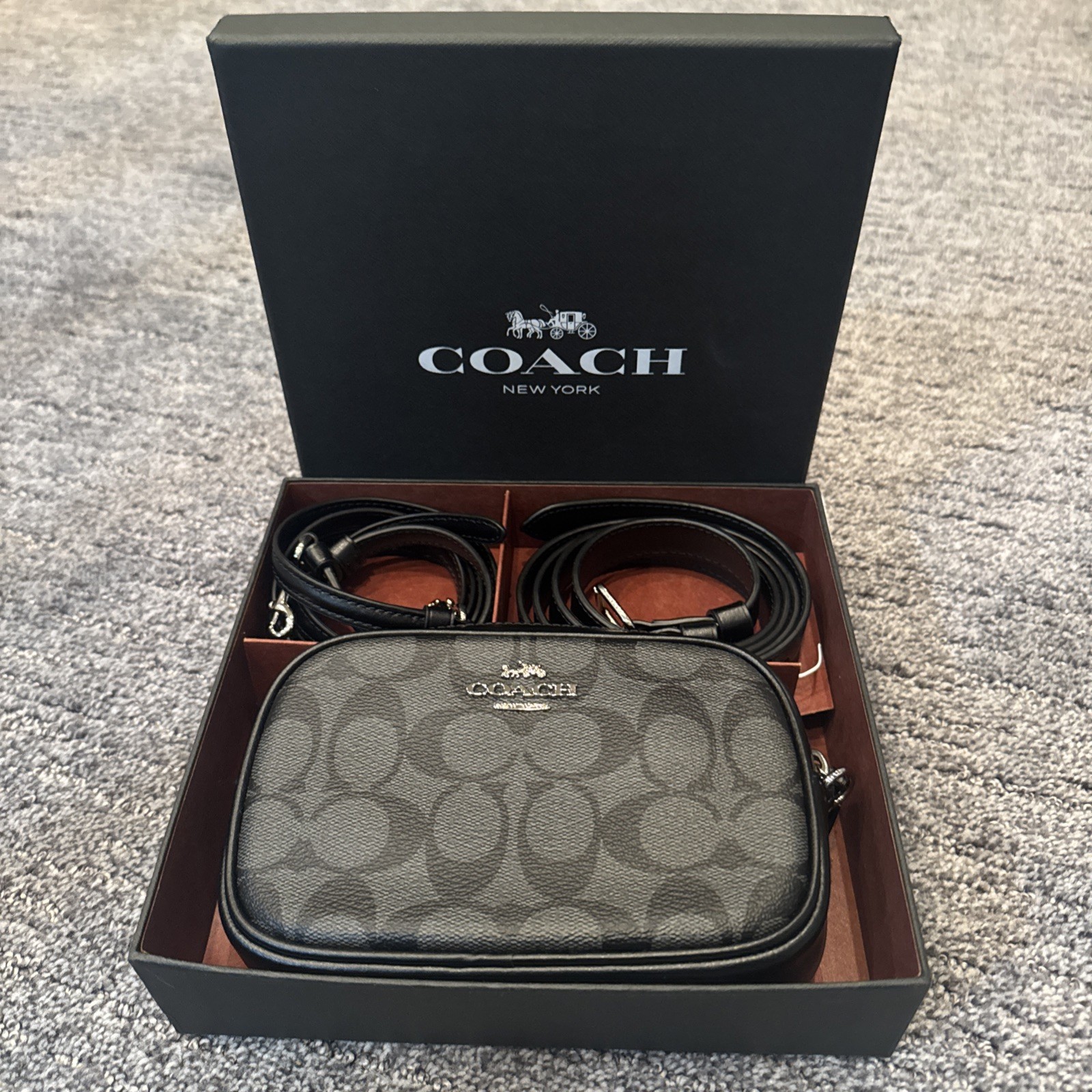Coach Signature Convertible Belt Bag New In Box