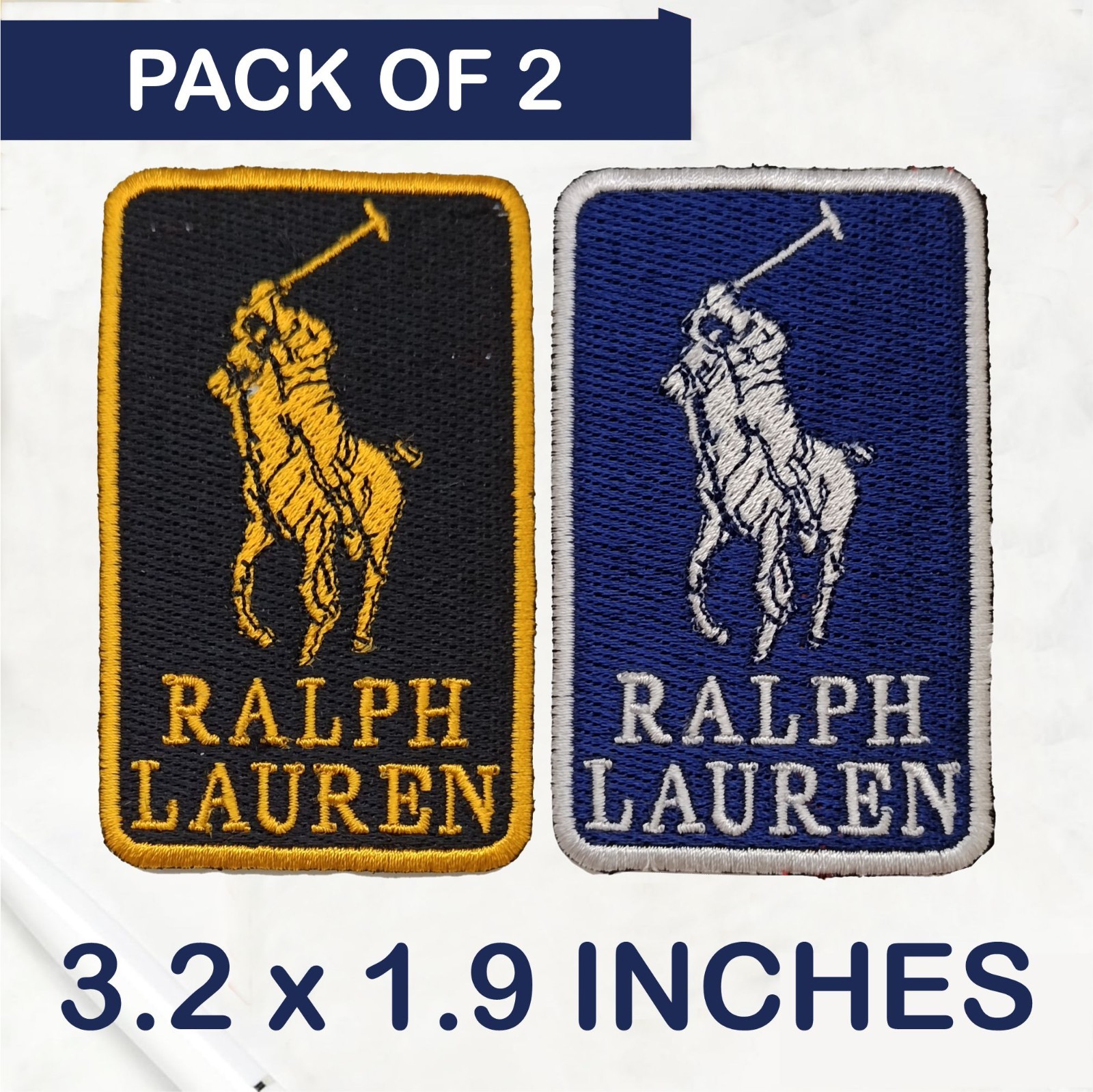 2Pcs Sportswear Brand Logo Iron On Patch - Sew Patch - Embroidered Patch